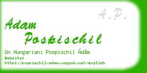 adam pospischil business card